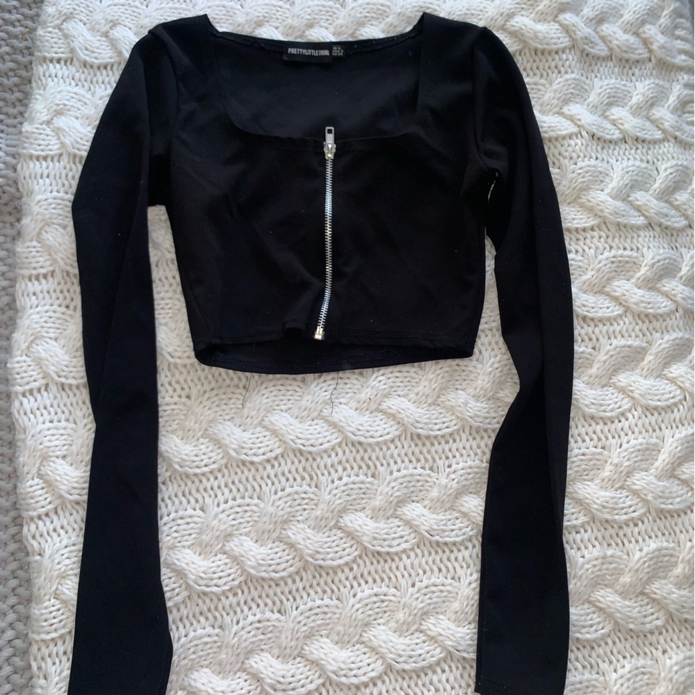 Black “going out top” long sleeve
